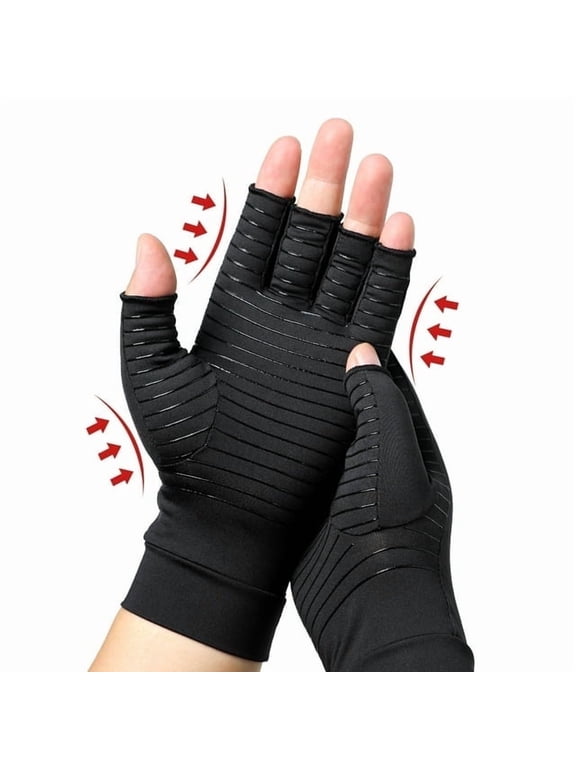 Arthritis Gloves Compression Gloves for Women Men Copper Gloves for Arthritis Carpal Tunnel Wrist Support Brace 1Pair-M