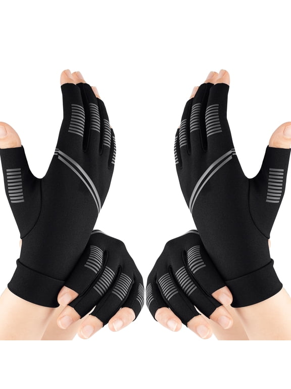 Arthritis Gloves for Women for Pain,All-Around Compression Gloves for Men,Finger extension with Anti-Slip Grip,Support Gloves for Pain Relief,Carpal Tunnel(M 2Pair)
