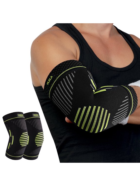 Elbow Brace,Compression Elbow Sleeves for Tendonitis and Tennis Elbow,Golfers, Arthritis, Bursitis, Elbow Pain Relief,Weightlifting, fit for Men & Women-L