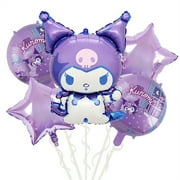 Vlemua 32" Kuromi Birthday Party Supplies, Cute Kuromi Anime Cartoon Balloons, Aluminum Film Birthday Party Balloons, Cartoon Theme Birthday Party Gift for Kids（Purple）