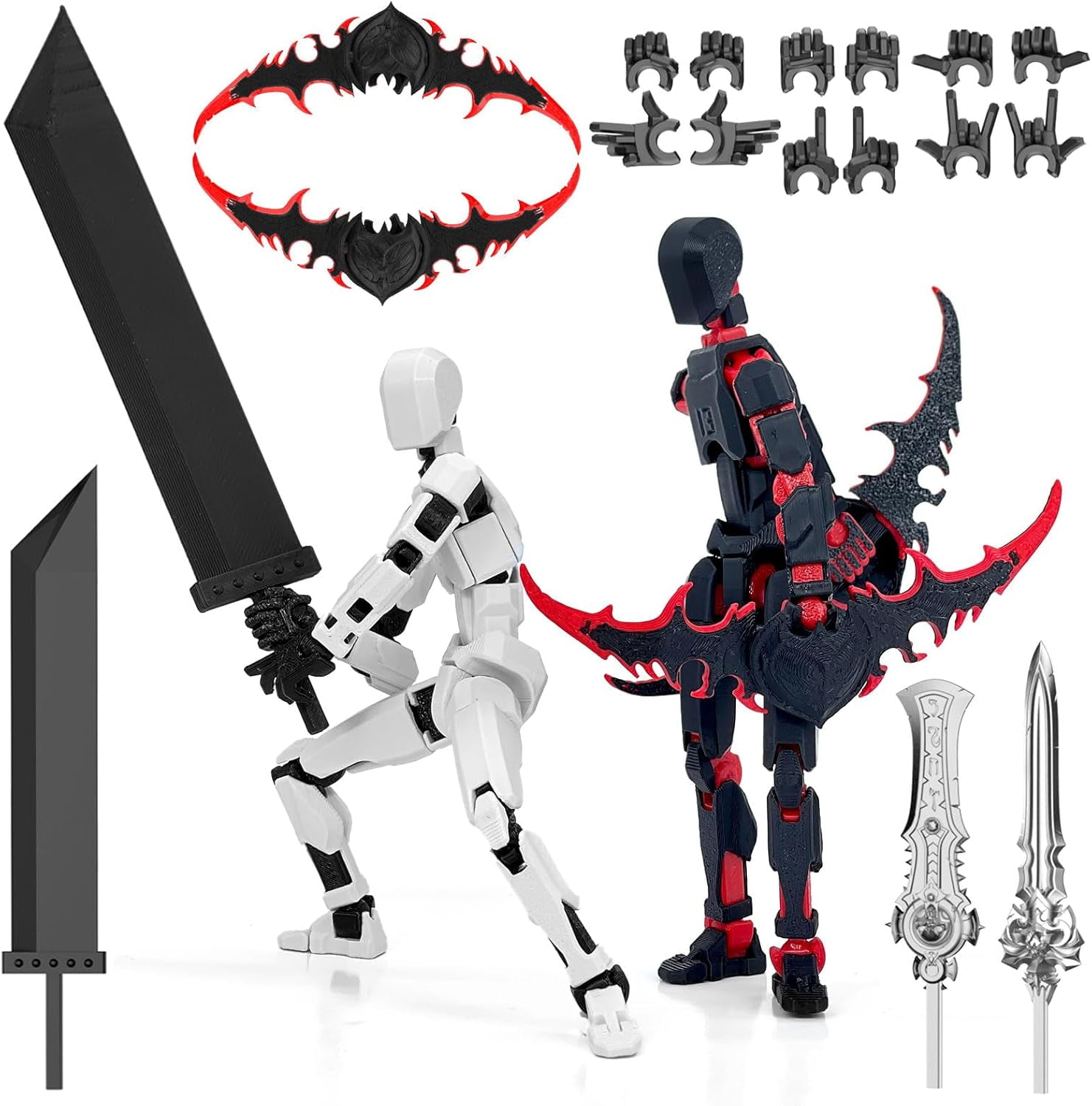 Vlemua (Assembly Completed) 3D Printed Action Figure，T13 Robot Action