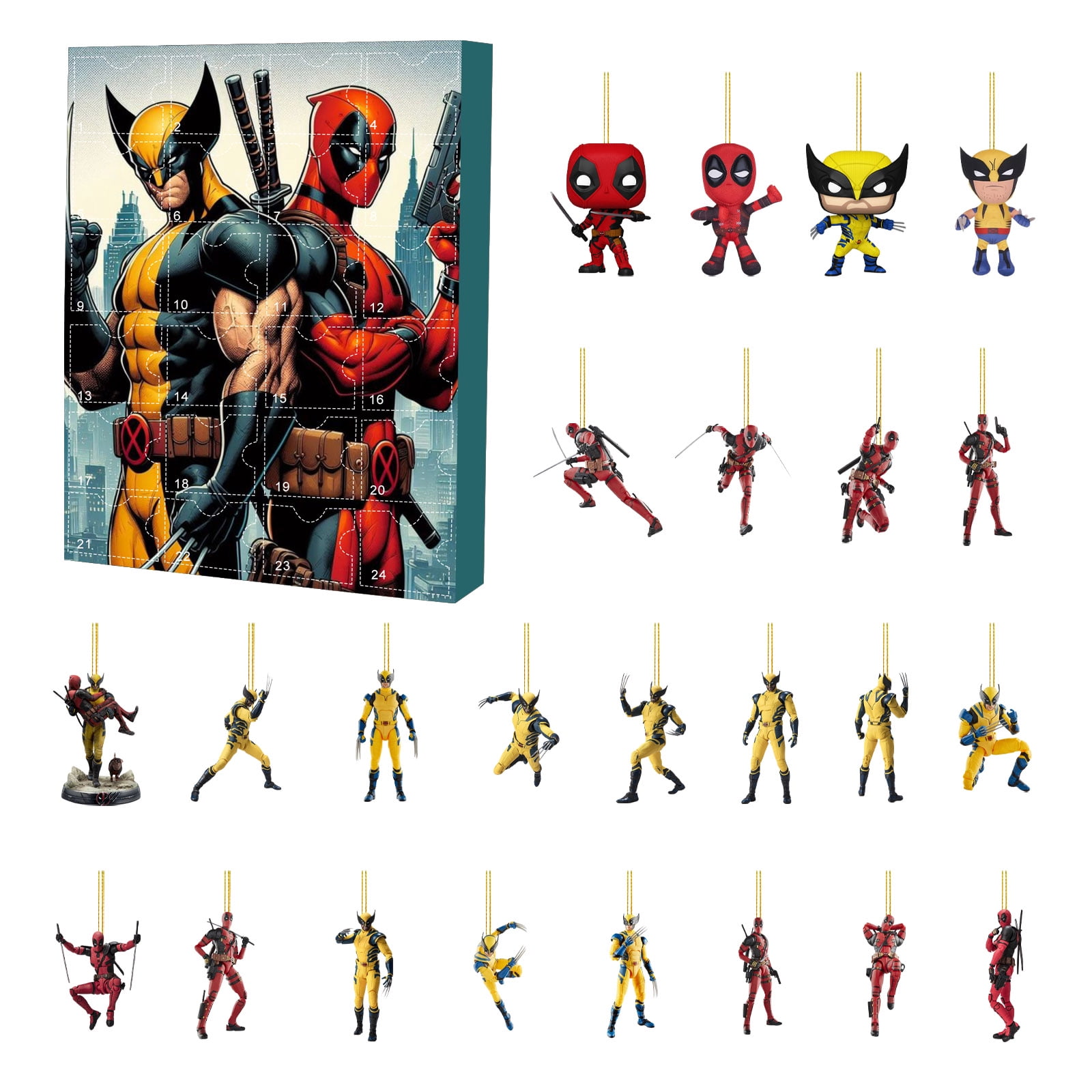 Vlemua Deadpool And Wolverine Advent Calendar Action Figures 2024 vlemua-deadpool-and-wolverine-advent-calendar-action-figures-2024