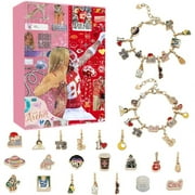 Vlemua Taylor 2024 Advent Calendar 24 Gifts Sparkling Advent Calendar Gifts DIY Bracelet Making Kit Christmas Countdown Calendar Jewelry Gifts Great Choice Birthday Gifts for Fans