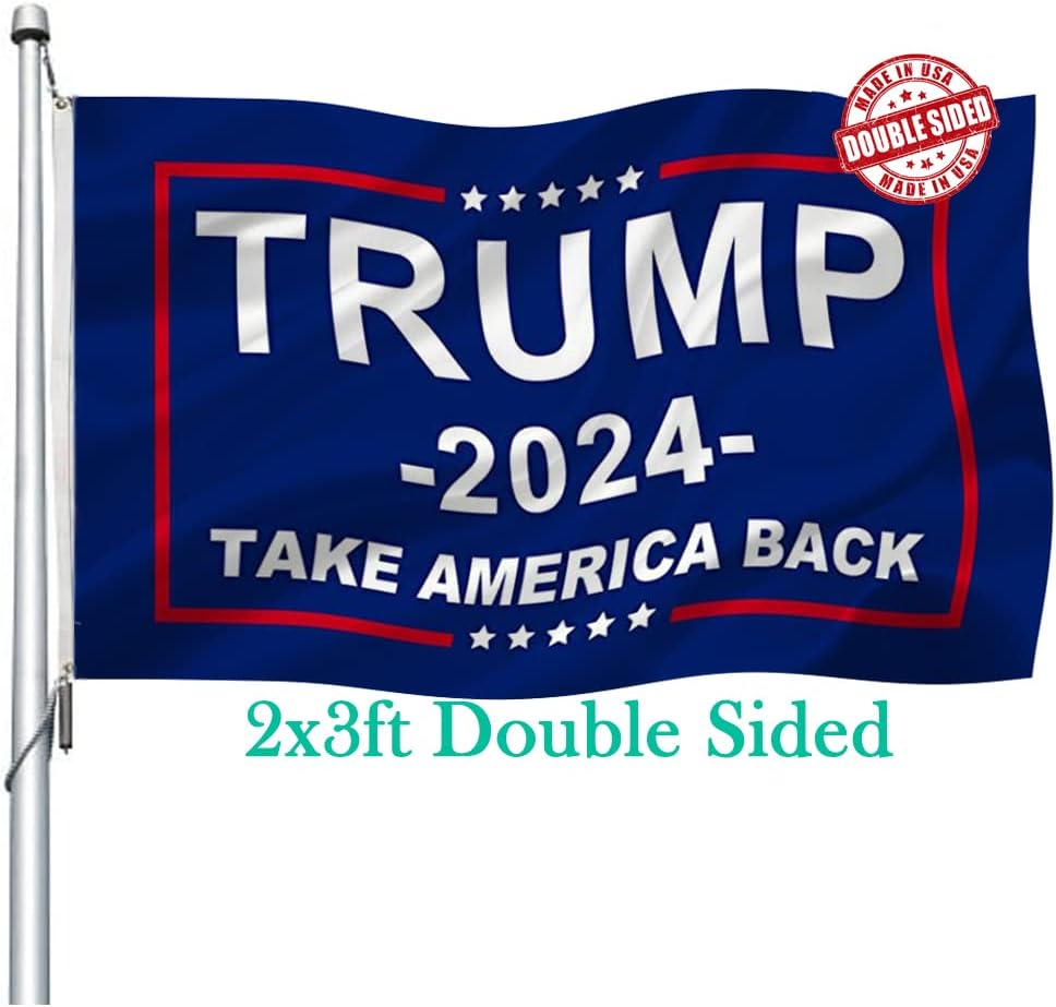 2' X 3' President Trump 2024 Blue Premium Woven Nylon Flag – Boat, Banner, Outdoor Use