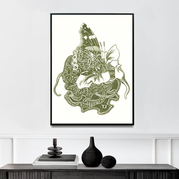 Vlinder Op Een Oost-Indische Kersbloem - 1896 | Theo Van Hoytema | Premium Fine Art Print | 20th Century Dutch | Art Nouveau | Portrait | Nature Art