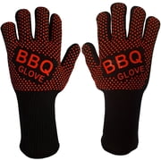 VlixIt BBQ Grill Oven Gloves - Fireproof, Insulated Heat Resistant Mitt for Barbecue, Smoker, Grill, Baking, Turkey Fryer Oven Cooking Gloves. Light-Weight Durable and Professional Non-Slip