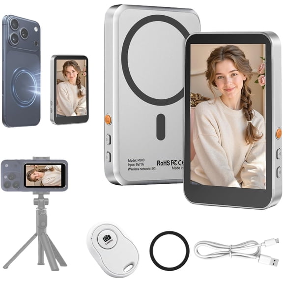 Vlog Selfie Screen for 17 & Android, 4K Video Recording with Remote Zoom & Shoot, Content Creator Essentials Camera for vlogging YouTube