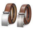 thumbnail image 1 of Vlokii 2pcs Leather Mens Ratchet Belt Belts For Men Adjustable Automatic Buckle, 1 of 6