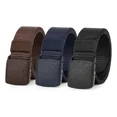 thumbnail image 1 of Vlokii 3pcs Men's Web Belt with Plastic Buckle Nylon Belts Casual No Holes Belt for Men Belt, 1 of 6