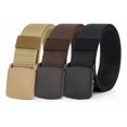 thumbnail image 1 of Vlokii 3pcs Men's Web Belt with Plastic Buckle Nylon Belts Casual No Holes Belt for Men Belt, 1 of 2