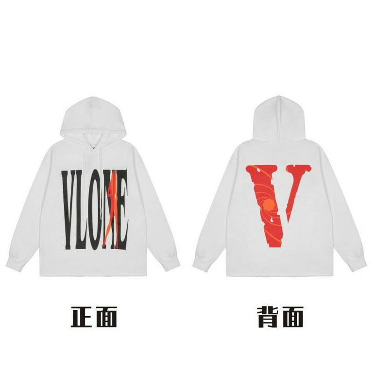Vlone Hoodie Oversized Vintage Long Sleeve Hiphop Sweatshirts Sports Letter Print Coats for Men Women