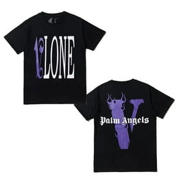 Vlone X Palm Angels T shirt Red Black Walmart