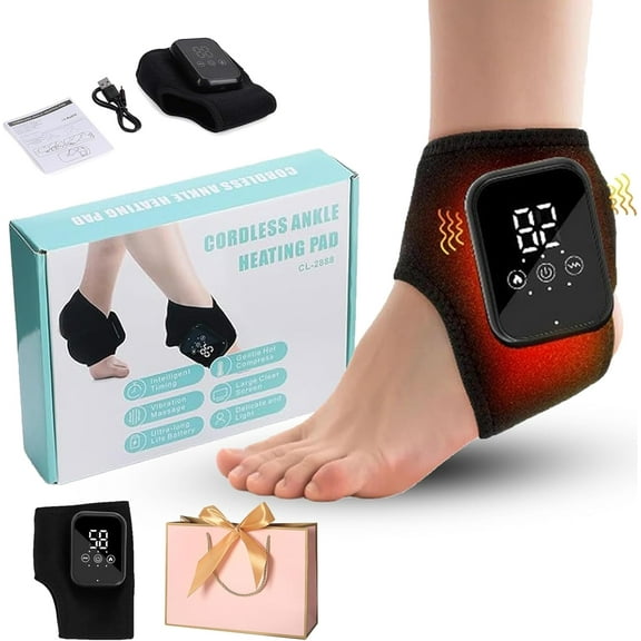 Vlta Feet Relieve, 2026 New Feet Relief Massager for Neuropathy, Wireless & Portable Triple Method Massager with 3 Vibration Modes & 5 Heat Levels, Heated Ankle Wrap for Home/Office/Travel (1*Black)