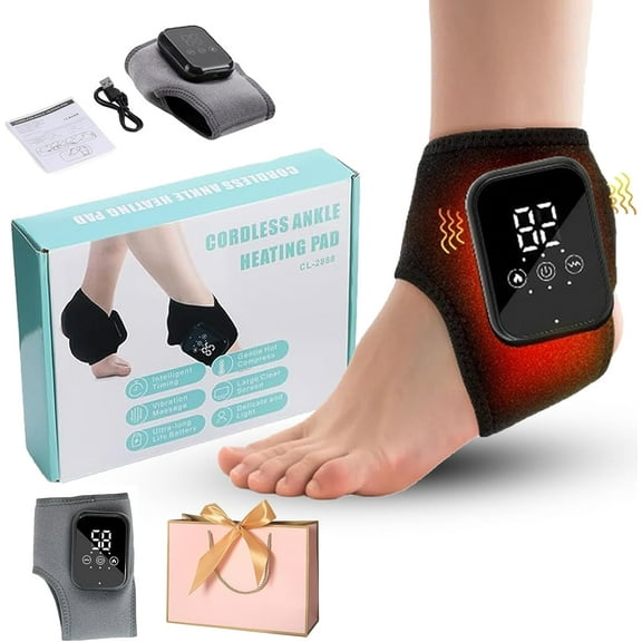 Vlta Feet Relieve, 2026 New Feet Relief Massager for Neuropathy, Wireless & Portable Triple Method Massager with 3 Vibration Modes & 5 Heat Levels, Heated Ankle Wrap for Home/Office/Travel (1*Gray)