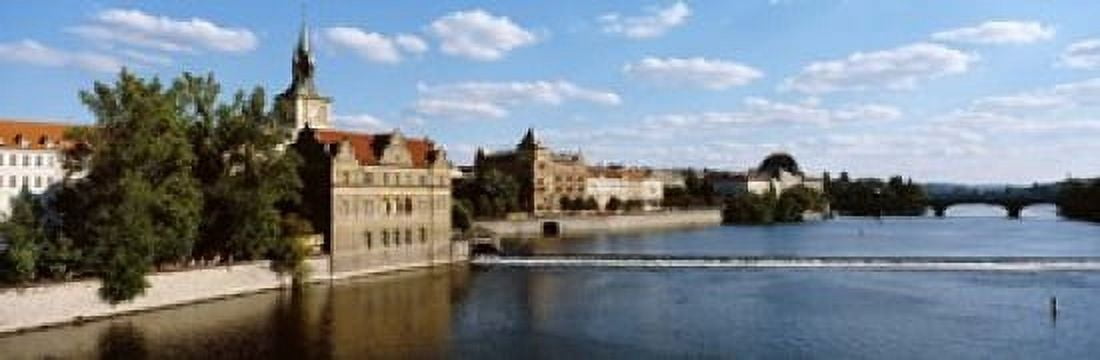 Vltava River Prague Czech Republic Canvas Art - Panoramic Images (18 x 6)