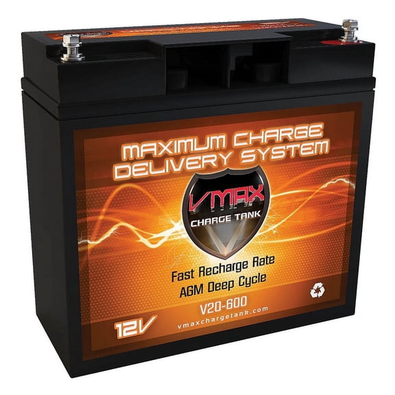 Vmaxtanks Heavy Duty V20-600 -PUV FITS POLARIS RZR UTILITY VEHICLE UV deep cycle battery AGM 20AH VMAX Battery