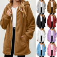 thumbnail image 1 of Vmberlty Girls Puff Jackets with Hood Autumn Winter Solid Color Double Fleece Hooded Jackets Loose Casual Mid-Length Zipper Coat Thick Warm Outerwear for Teen Girls, 1 of 8