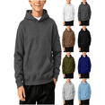 thumbnail image 1 of Vmberlty Kids Oversized Hooded Sweatshirts Teen Boys Solid Color Long Sleeve Hoodies with Functional Pockets Breathable Casual Daily Outdoor Tops, 1 of 6
