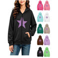 thumbnail image 1 of Vmberlty Kids Zip Up Hoodies Girl's Winter Small Print Fleece Lined Long Sleeve Hooded Zipper Sweatshirt Coats for 5-14 Years, 1 of 7