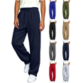 thumbnail image 1 of Vmberlty Men's and Big Men's Cargo Pants Men Solid Color Casual Striped Long Pants Elastic Waist Multi Pockets Loose Fit Daily Wear Trousers, 1 of 6