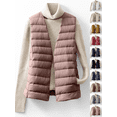 thumbnail image 1 of Vmberlty Puffer Vests for Women Lightweight Sleeveless Padded Gilet Short Cut Warm Cotton Coat Versatile Daily Casual V Neck Vest Jackets, 1 of 8