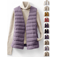 thumbnail image 1 of Vmberlty Puffer Vests for Women Lightweight Sleeveless Padded Gilet Short Cut Warm Cotton Coat Versatile Daily Casual V Neck Vest Jackets, 1 of 8