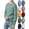 thumbnail image 1 of Vmberlty Toddler Boys Sweaters Kids Solid Color Long Sleeve Crew Neck Knitted Sweaters Soft Warm Basic Pullover Casual Daily Outdoor Children Clothing, 1 of 8