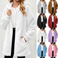 thumbnail image 1 of Vmberlty Winter Jackets for Girls Fashion Solid Color Double Fleece Hooded Coat Adjustable Loose Fit Long Sleeve Mid-Length Zip Up Warm Jacket For 5-15Y Girls Daily Wear, 1 of 8