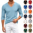 thumbnail image 1 of Vmvidoty 2026 Mens Long Sleeve V Neck Mesh Shirts Lightweight Tees Casual Basic Workout T Shirts Sky Blue 3XL, 1 of 10