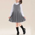 thumbnail image 1 of Vmvidoty 3-15Y Girls School Uniform Three Piece Set - Campus Style Shirts & Skirts & Necktie Set Gray 3-4 Years, 1 of 7