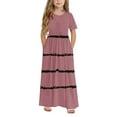 thumbnail image 1 of Vmvidoty 3-15Y Girls School Uniform Three Piece Set - Campus Style Shirts & Skirts & Necktie Set Pink 7 Years, 1 of 9