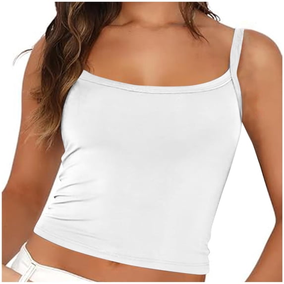 Vmvidoty Active Women's UltraLuxe Built-in Bra Tank Top, Athleisure, 4-Way-Stretch White S