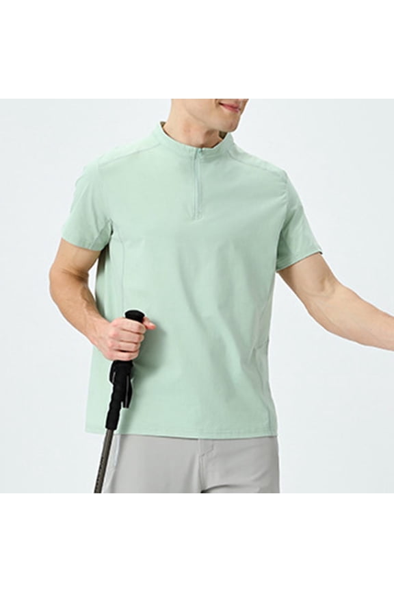 Athletic Quick Dry Training Works Men's and Big Men's Core Solid Color Active Tee with Short Sleeves Green M