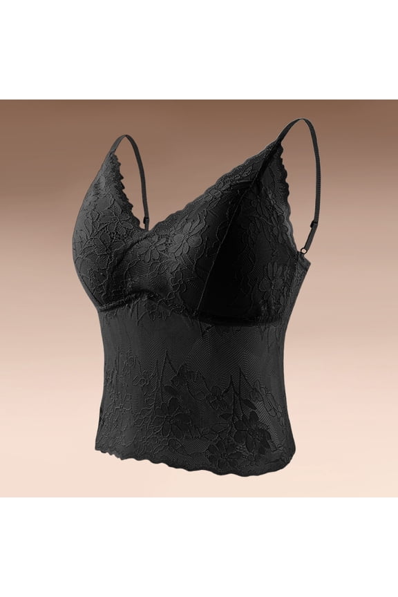 Basic Women Camisole Cami Built-In Shelf Bra Adjst Strap Tank Top Black XL