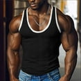 thumbnail image 1 of Vmvidoty Contrast Color G-Unit Tank Tops Muscle Rib Men Adult Black XXXL, 1 of 6
