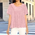 thumbnail image 1 of Vmvidoty Cotton T-Shirt – Crew Neck, Short Sleeve, Flattering Fit Pink M, 1 of 8