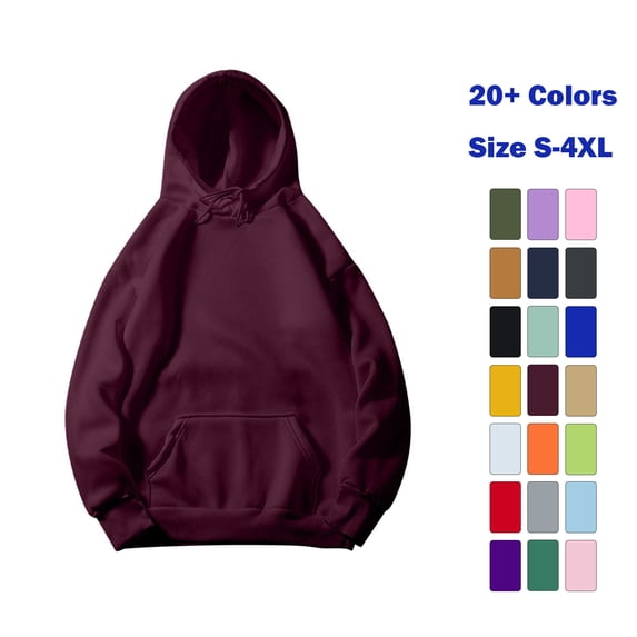 Vmvidoty Hoodies for Women Oversized Sweatshirts Fall Travel Outfits 2026 Lightweight Comfort Breathable Material Kangaroo Pocket Workout Winter Trendy Clothes Wine 2XL