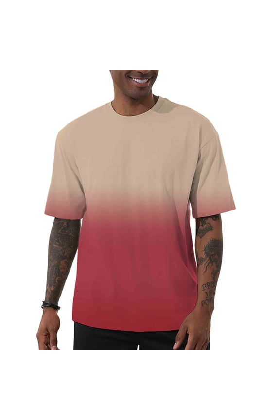 Men's Workout Shirt Athletic Core Shirt Quick Dry Moisture Wicking Short Sleeve Performance T-Shirt Beige XXXL