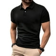 thumbnail image 1 of Vmvidoty Mens Short Sleeve Casual Crew Neck Shirts Summer Dress Shirts Black S, 1 of 5