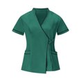 thumbnail image 1 of Vmvidoty Scrub for Women V-Neck Top Traditional fit with Dolman Sleeve Green XL, 1 of 5