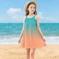 thumbnail image 1 of Vmvidoty Spaghetti Strap Dresses for Girls Summer Flowy Dress Orange 4 Years, 1 of 9