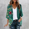thumbnail image 1 of Vmvidoty Women Beach Cover Up Lightweight Floral Shrugs Summer Long Sleeve Open Front Cardigan Multicolor 2XL, 1 of 5