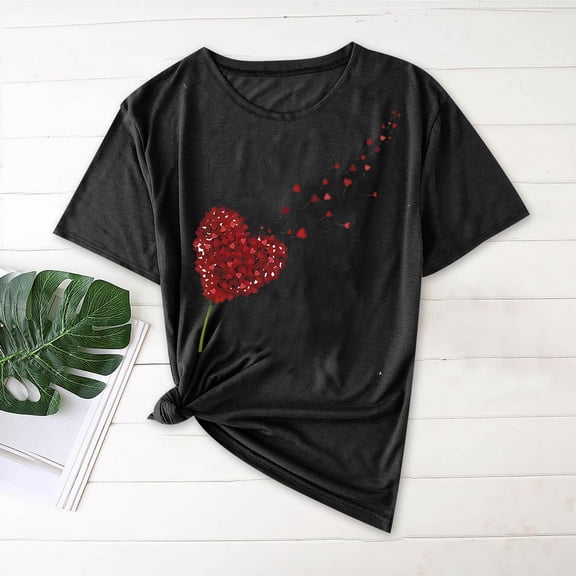 Vmvidoty Women Graphic T Shirts Cute Soft Tees Black M