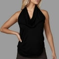 thumbnail image 1 of Vmvidoty Women Halter Top Sexy Backless Tank Tops Cowl Neck Summer Going Out Outfits Cami Tops Black XXL, 1 of 7
