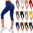thumbnail image 1 of Vmvidoty Women Legging 3/4 Yoga Pants High Waisted Soft for Workout Gym Casual Sport Jegging Blue S, 1 of 8