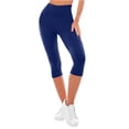 thumbnail image 1 of Vmvidoty Women Legging 3/4 Yoga Pants High Waisted Soft for Workout Gym Casual Sport Jegging Blue S, 1 of 7