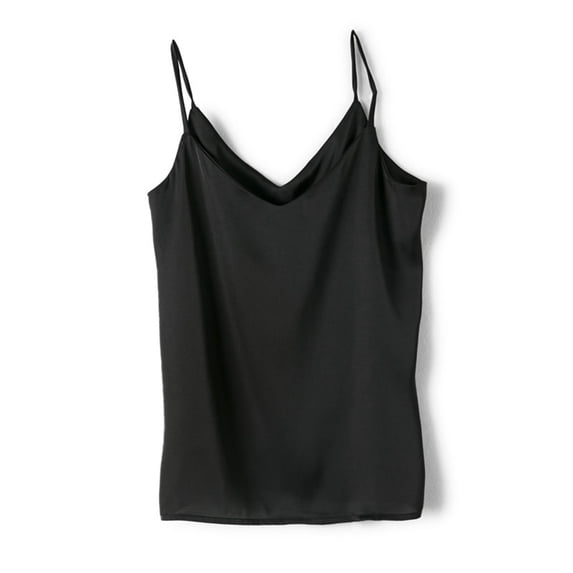Vmvidoty Women Summer Thin Strap Tank Top Spaghetti Straps Sleeveless Camisole Shirts Sleeveless Boho Camisole Tank Tops for Women Black M