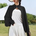 thumbnail image 1 of Vmvidoty Women's Cooling Shawl Arm Sleeve Neck Sun Protection Cape Sun-proof Cover Cloak for Women Summer SPF Long Sleeve Black Free Size, 1 of 6
