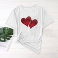 thumbnail image 1 of Vmvidoty Women's Heart Graphic Tees 2026 Summer Tops Cute Cotton Casual Short Sleeve Crewneck T Shirts White L, 1 of 5