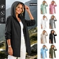 thumbnail image 1 of Vmvidoty Women's and Women's Plus Full Zip Up Active Jacket Hooded Workout Jacket with Pockets Black M, 1 of 10